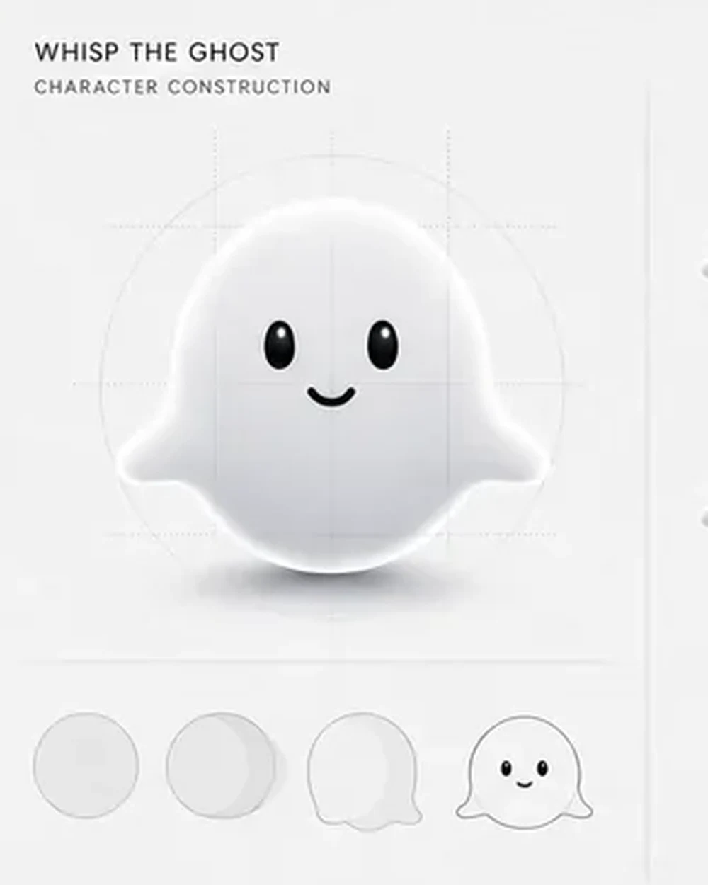 Whisp's character construction on the brand board